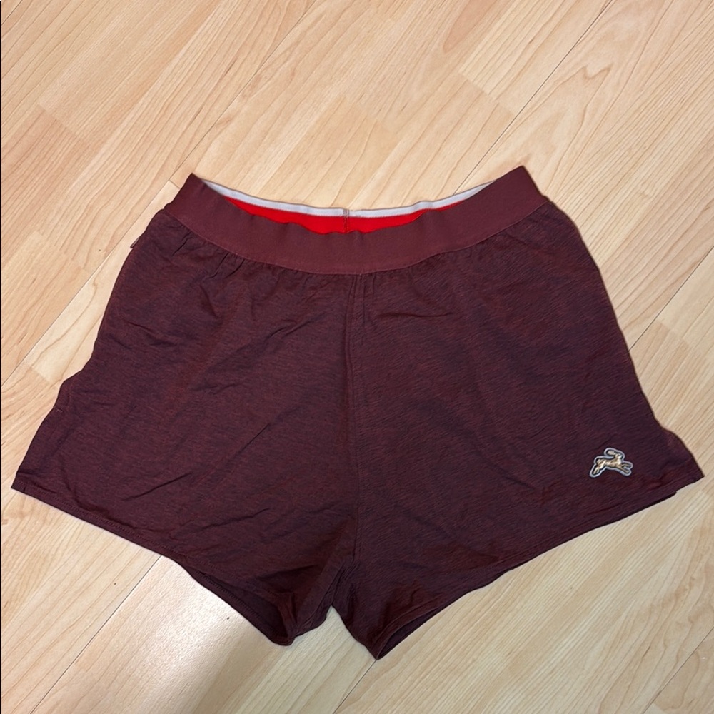 Tracksmith dark burgundy men’s running shorts sz S